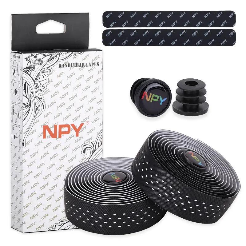 Road Bike Bar Tape Breathable Bicycle Bar Tape EVA/PU Anti-Skid Shock Absorber Bike Wrap Tape with 1 Pair Bar Plugs