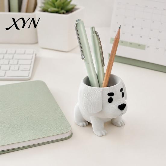 Puppy Planter 2 Pcs Dog Pot, Funny 3D Printed Animal Planter, Desktop Plant Decoration Cute Flower Pot for Home Office Indoor Outdoor Decor