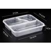 Disposable Rectangular 3-Compartment Lunch Box