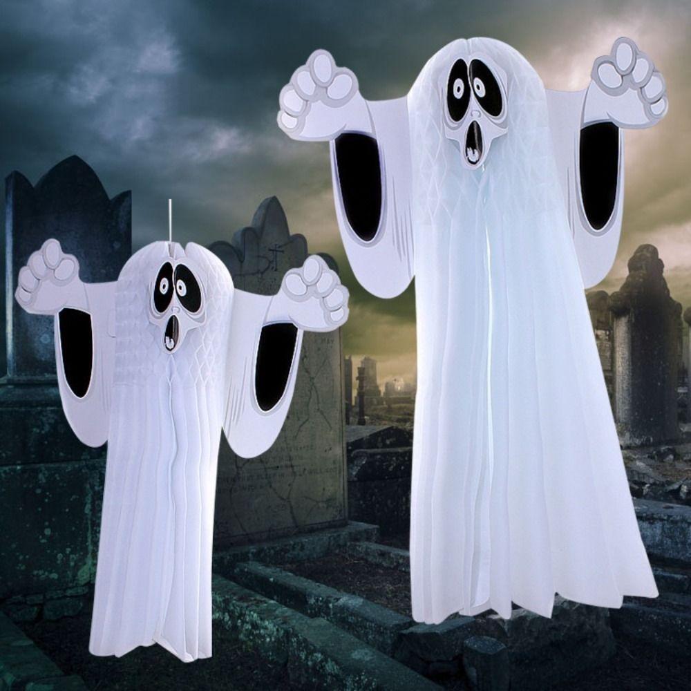 DIY Door Pendant Papery Hanging Halloween Ghost Halloween Hanging Ornament  Home Decoration