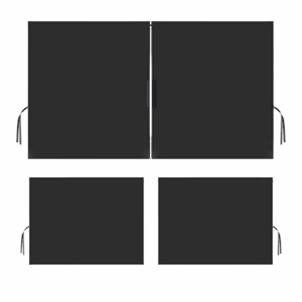 2/4Pcs Retractable Car Privacy Partition Curtain Black Seat Divider Curtain Rear Seat