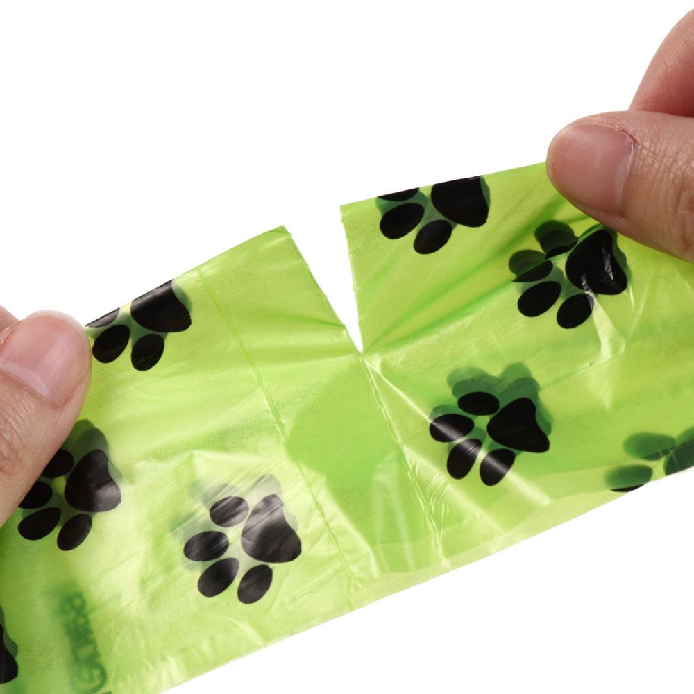 Small Degradable Dog Poop Bags 15pcs/roll Cleaning Shit Bag Portable Pet Cat Garbage Bags  Outdoor