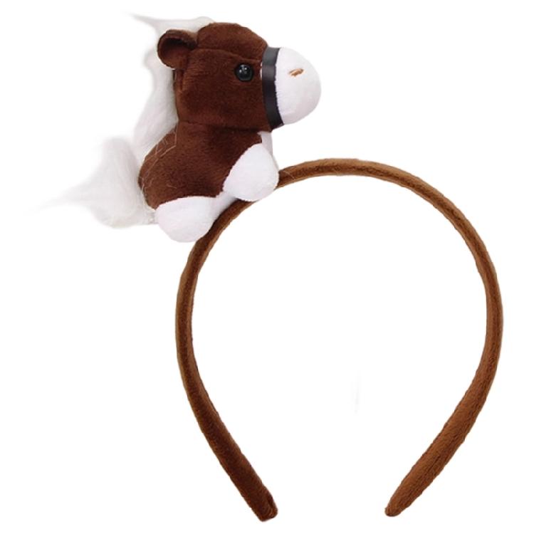Year of Horse Costume Headpiece Stretchy Fabric Hairband For Adult Children Theater Performances Festival Dressingup