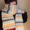 Fair Island Thickened Scarf Wind Vintage Wool Tide Mohair Knitted Warm Scarf Women's Winter Premium
