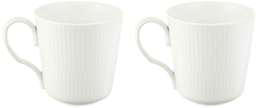 [Authentic Imported Product] Royal Copenhagen White Fluted Pair of Mug Cups, Small, 280ml, Wedding Gift, Present 1017377