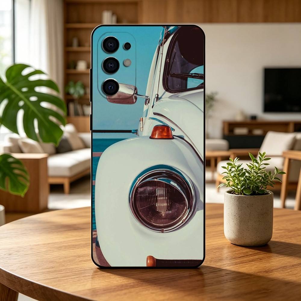 V-Vintage B-Beetle Cars  Phone Case For Samsung S25,S24,S21,S22,S23,S30,Ultra,S20,Plus,Fe,Soft Silicone Black Cover