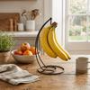 Rust Proof Banana Holder with Base Fruit Vertical Storage Rack Metal Banana Rack  Living Room