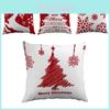 Santa Claus Christmas Cushion Cover Polyester Fabric Modern Home Decor Pillowcase