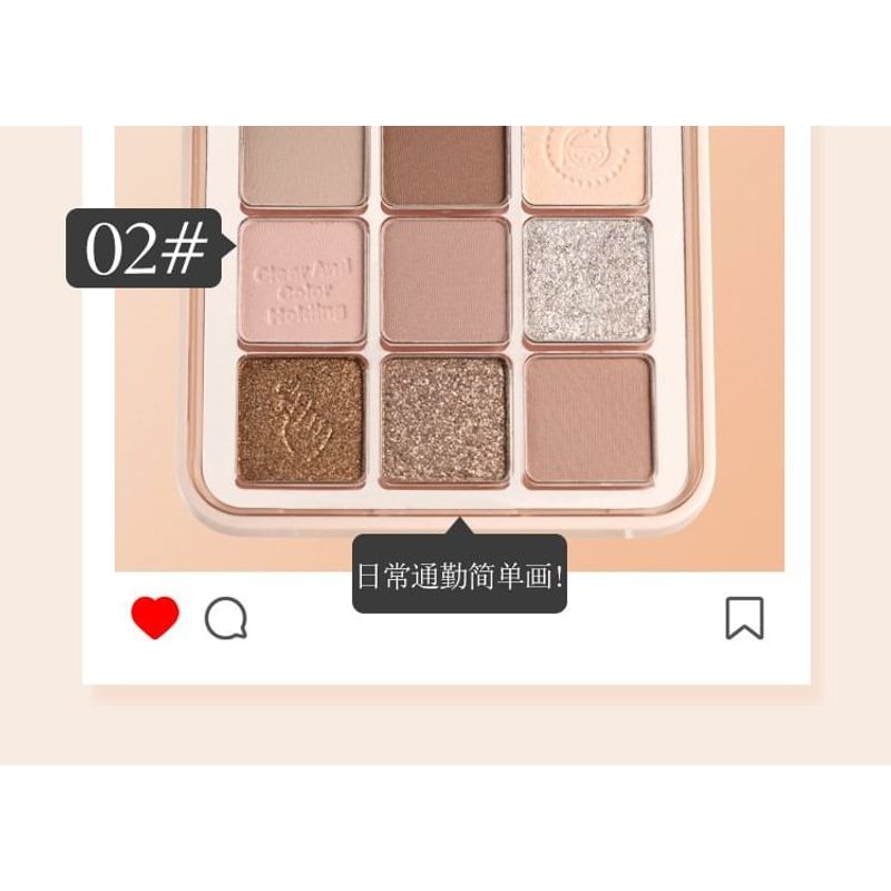 WODWOD - Inspirational Heartbeat 9-Color Eyeshadow - 3 Types