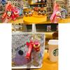 Adorable Disney Cartoon Strawberry Bear Keychain Cute Bag Charm Stylish Car Accessory