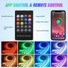 Multi-Color RGB LED Strip Under Car Tube Underglow Underbody Neon Light Kit APP