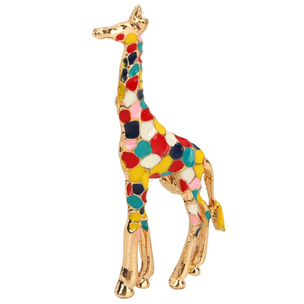 4 STÜCKE Cartoon Giraffe Brosche Exquisite Bunt Elegant Aluminiumlegierung Mode Giraffe Brosche für Damen
