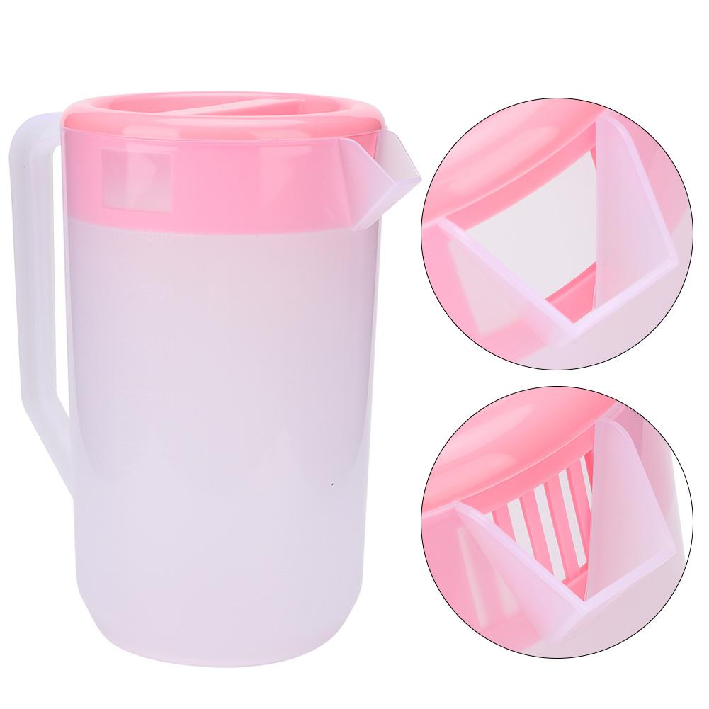 4000ml Large Capacity Non Toxic Plastic Cold Kettle Water Bottle (Transparent White Cover)