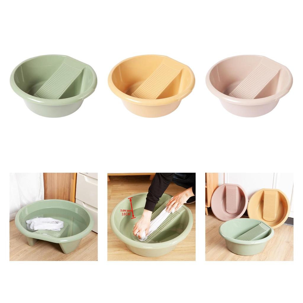 Compact Wash Bowl with Groove. Practical for on The Go Or Small Living .