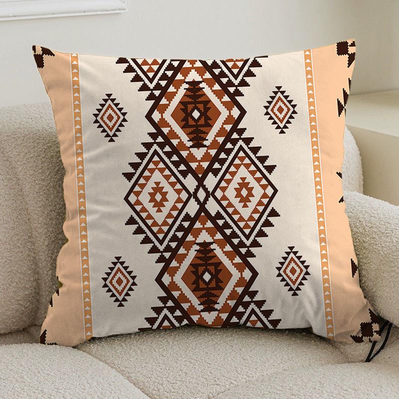 Double-sided bohemian print ethnic pillow cover sofa living room cushion cover geometric pillow square pillowcase
