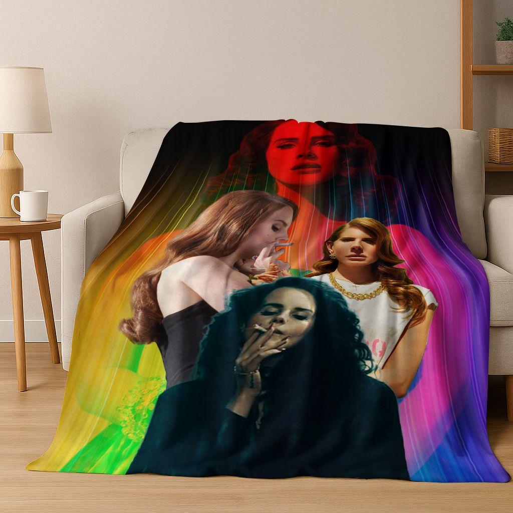 2026 Lana Del Rey Lizzy Grant Cantante Arte Coperta di Flanella, Morbida e Accogliente Coperta da Divano per Casa Camera da Letto Letto Divano Picnic Ufficio Coperta