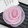 Multi-layer Organza Large Flower Patch Chest Flower Handmade Clothing Patch Brooch Accessories 3D Clothes Appliques Sewing