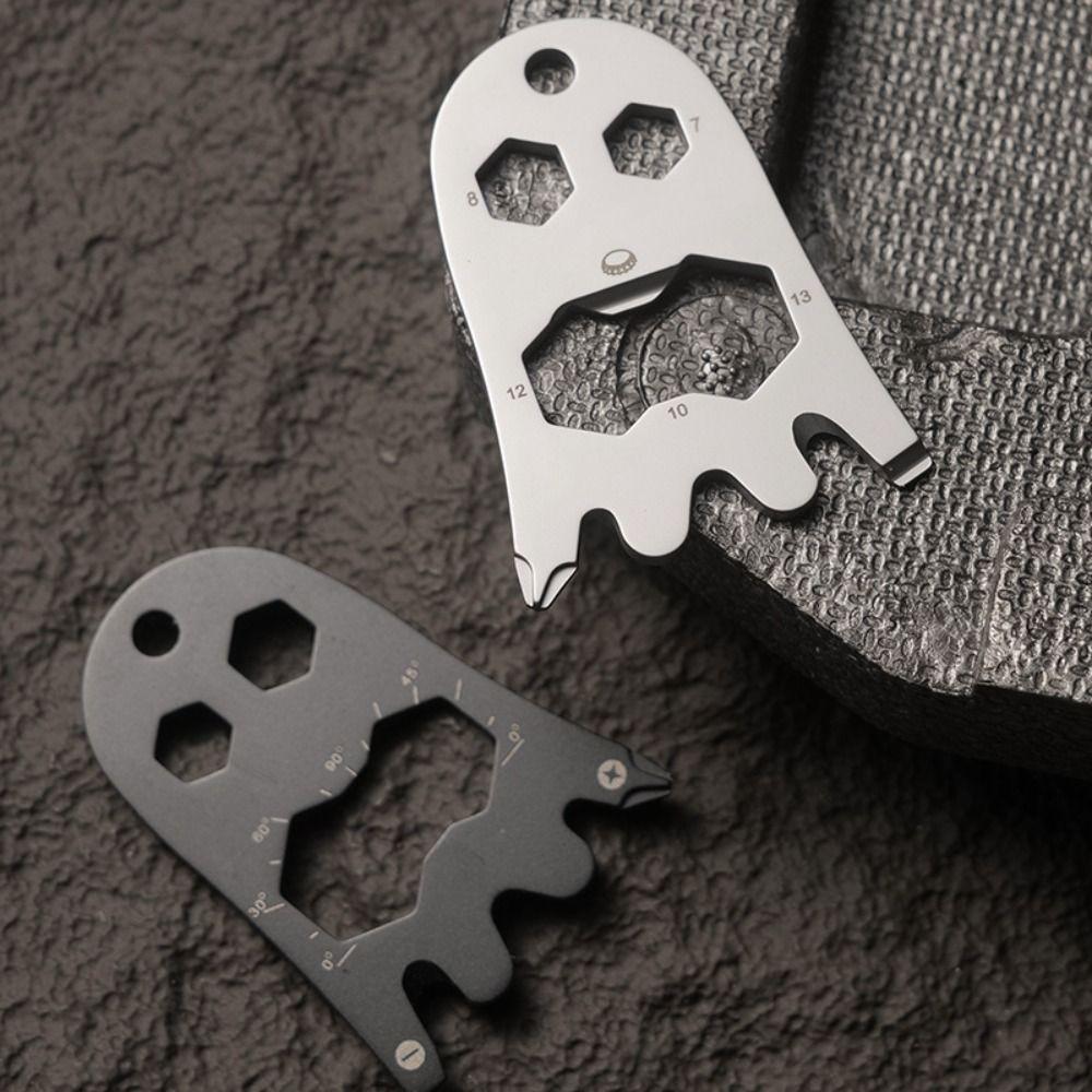 Stainless Steel Card Bottle Opener Halloween Ghost Mountaineering Buckle For Camping and Hiking