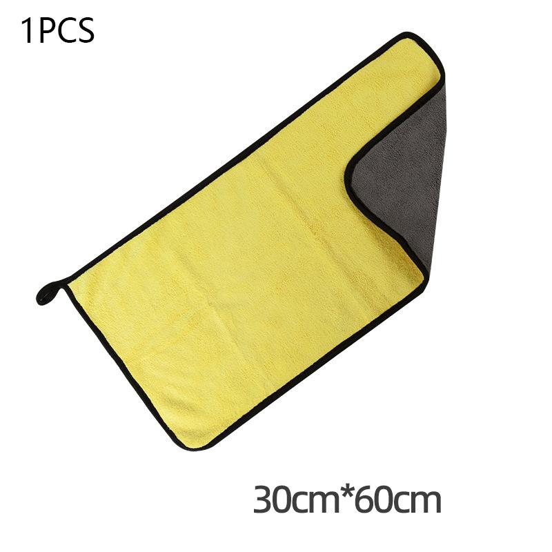Microfibre Car Wash Towel  Soft Drying Cloth Car Body Towels Double Layer Plush Towel Car Accessories For Toyota Tesla Model
