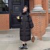 Down Cotton Jacket Women's Mid-length Winter 2025 New Korean Style Cotton-padded Jacket Thickened Over Knee Hooded Cotton-padded Jacket