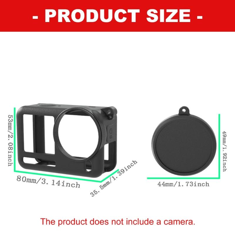 Precise Fitted Silicone Protective Cover for Action 6 Cameras Shell Shock Resistance Cooling Efficiency Lanyard