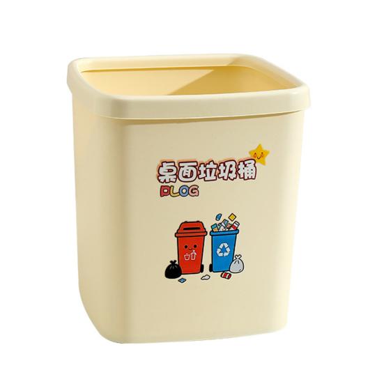 Cartoon Desktop Trash Can Cute Small Waste Bin Funny Tabletop Wastebasket Mini Trash Bin for Home Office Desk Vanity Table