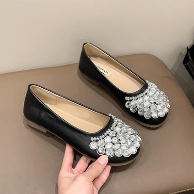 Modne Damskie Buty Kryształowe Płaskie Płytkie Codzienne Sandały Projektanta 2024 Modne Buty Eleganckie Do Chodzenia Wygodne Jesienny Trend Damskie Mokasyny Buty