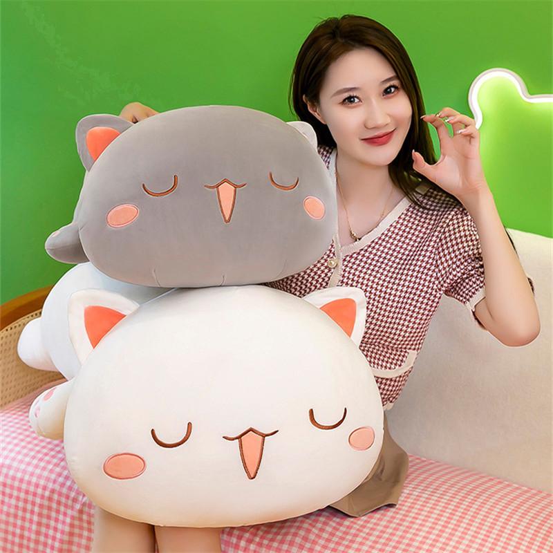 1pc 35/50/65cm Lying Cat Plush Toys Stuffed Cute Cat Doll Lovely Animal Pillow Soft Cartoon Cushion Kid Christmas Gift