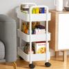 Mobile Storage Rack Trolley Kitchen Bathroom Bedroom Multi Storey Snacks Storage Rack with Wheels Organizer Home Accessories