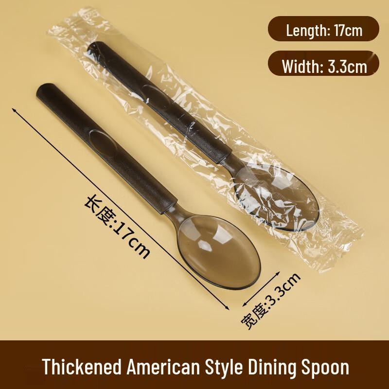 Yipan Disposable Thickened American Spoons, Individually Wrapped