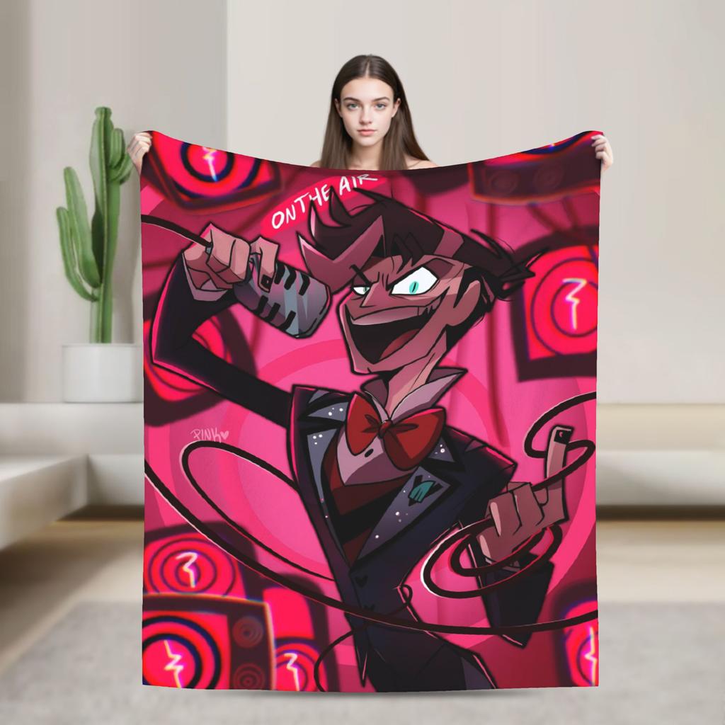 Vincent Hazbins Hotels Anime Blankets Fleece Spring Autumn Breathable Warm Throw Blanket for Sofa Bedroom Bedspread