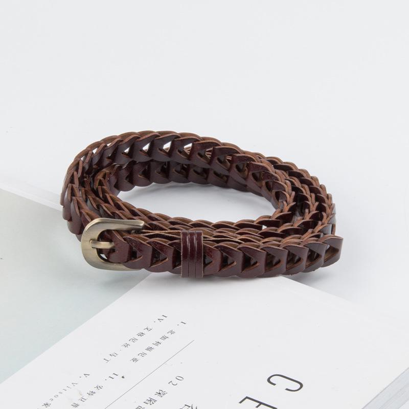 Women's Braided Belt: Retro Style for Sweaters, Skirts, and Jeans, No-Hole Design, One Piece