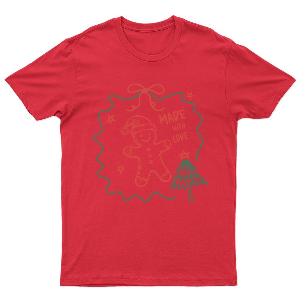 Made With Love Gingerbread Christmas Holidays Unisexs Unisexs Graphic Tee a S