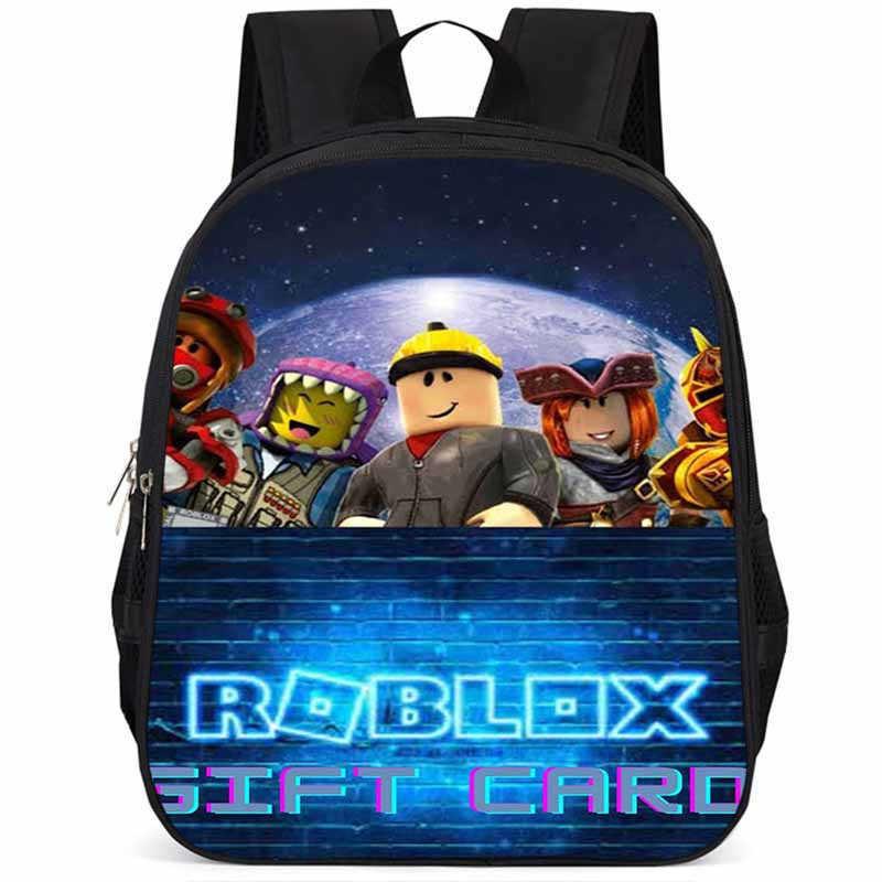 Roblox 15-дюймовый школьный рюкзак из легкого Оксфорда большой вместимости для детей 24
