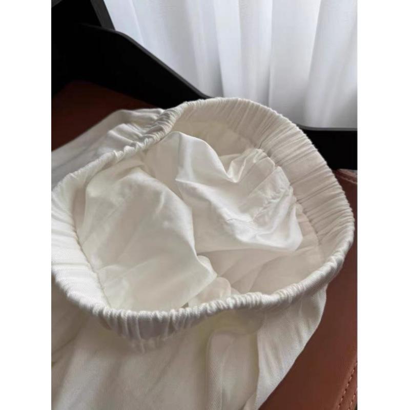 Women's Summer Cotton-Linen Wide-Leg Pants Lightweight Loose-Fit High-Waisted Flowing Straight-Leg Linen Casual Pants