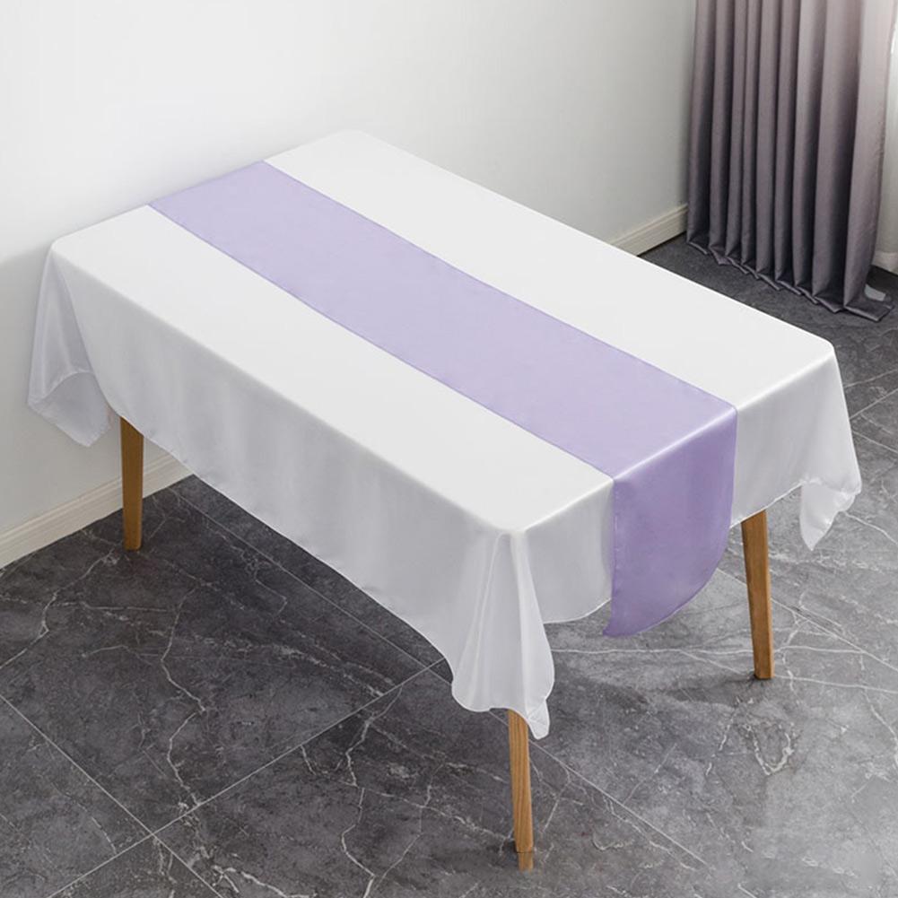 

Elegant and Wrinkle Satin Table Overlay Wedding Baby Shower 30x275cm фіолетовий