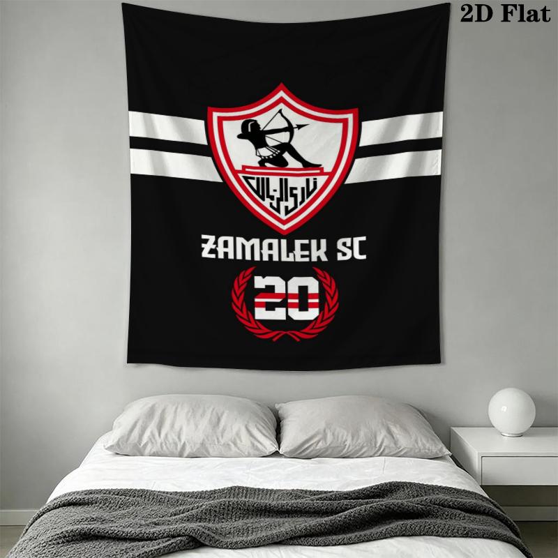 Zamalek SC Wall Tapestry Aesthetic Wall Hanging Printed Fabric Blanket Decorative Tapestries for Bedroom Living Room Home Decor