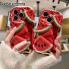 Phone Case: 2D flat, fits iPhone 18, 17, 16, 15, 14, 13, 12Pro protective case, watermelon slice, perfect Christmas and Halloween holiday gift