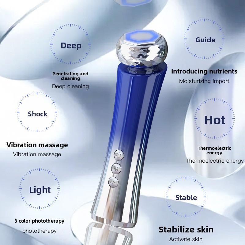 Color Light Beauty Instrument EMS Facial Lift Instrument, Facial Massager, Hot and Cold Import and Export Skin Rejuvenation Instrument
