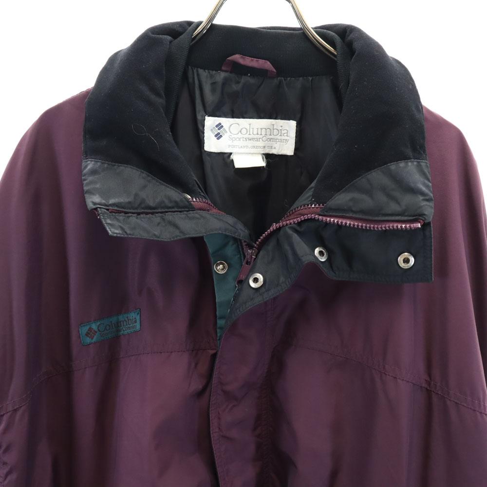 Columbia 90s Old Two-tone color Nylon jacket wine-red Outdoors Men's Used
