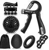 6pcs Adjustable Grip Strength Tool Set Forearm Finger Strength Recovery Hand Trainer Adjustable Count Setting Stress Relief Ball
