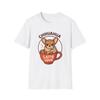 Unisex Softstyle T-Shirt Cozy Chihuahua Coffee Lover Cute Canine Art