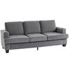 3 Seater Sofa with USB Ports & Cup Holders - Grey