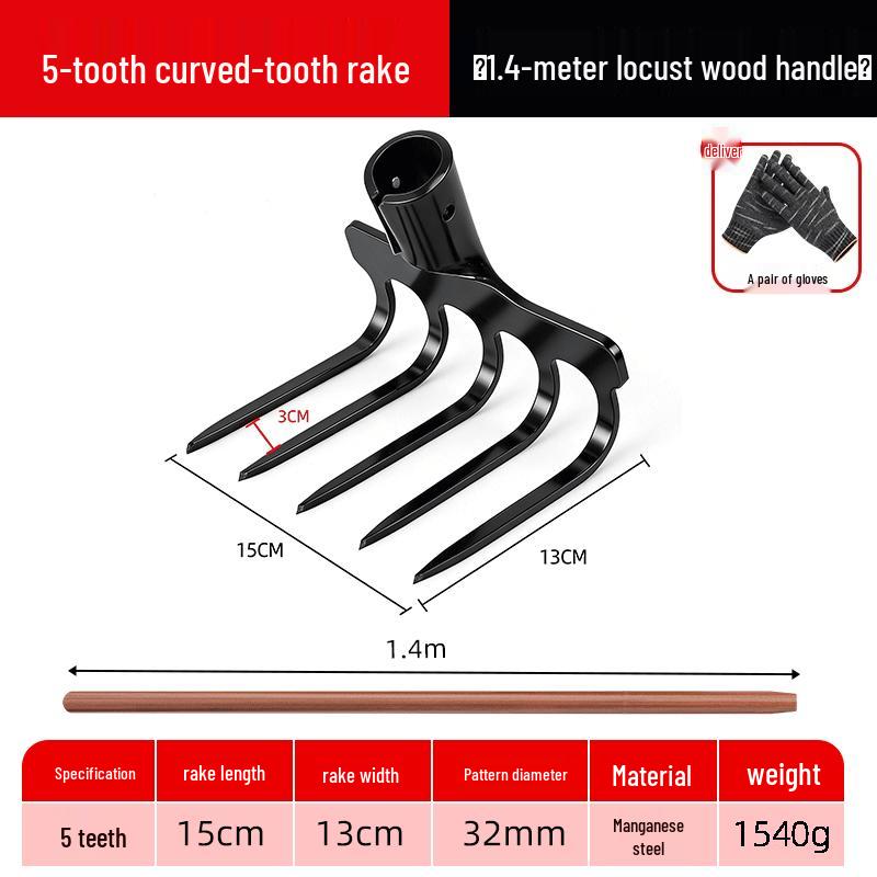 Junyue Heavy-Duty Steel Garden Rake