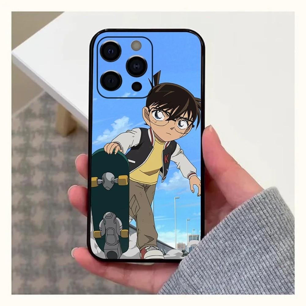 Detective C-Conan Anime Phone Case For Apple iPhone 15,14,13,12,11,Pro,X,XS,Max,XR,Plus,Mini Soft Black Cover