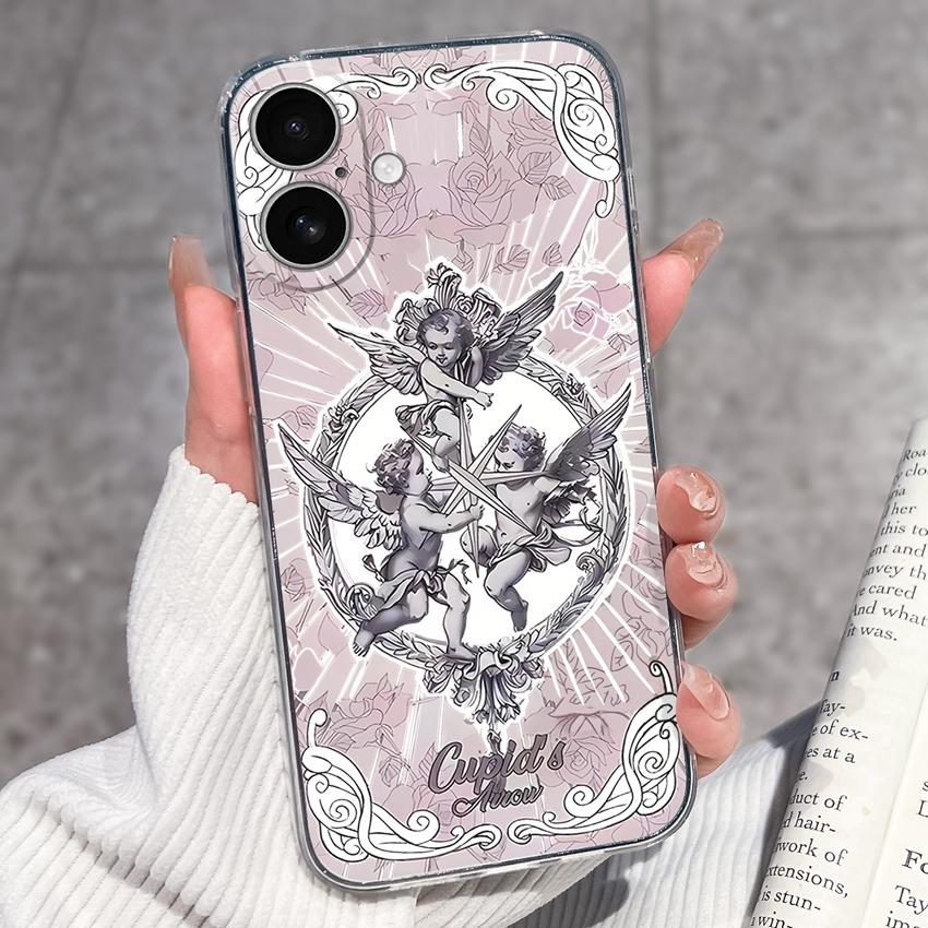 For iPhone 17 Air 16 15 14 13 Pro Max Plus 16e Luxury Clear Phone Case Cute Couple Piggy Pattern Soft Silicone Anti Slip Shell For iPhone Bumper Cover