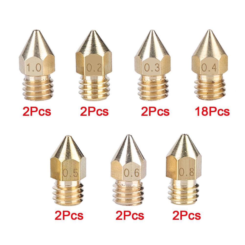 Sada trysek pro 30 ks 3D tiskárny 1,75 mm Extruder vláken Příslušenství k tiskárně