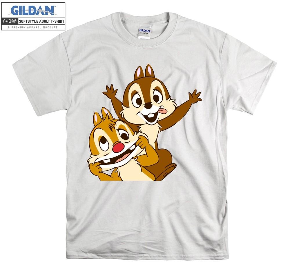 Chip  N  Dale T-shirt Funny Face Cartoon T shirt Men Women Unisex Tshirt Unisex T-Shirt XXXL
