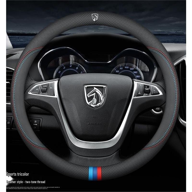 Universal Genuine Leather Anti-slip Steering Wheel Cover for Baojun Models