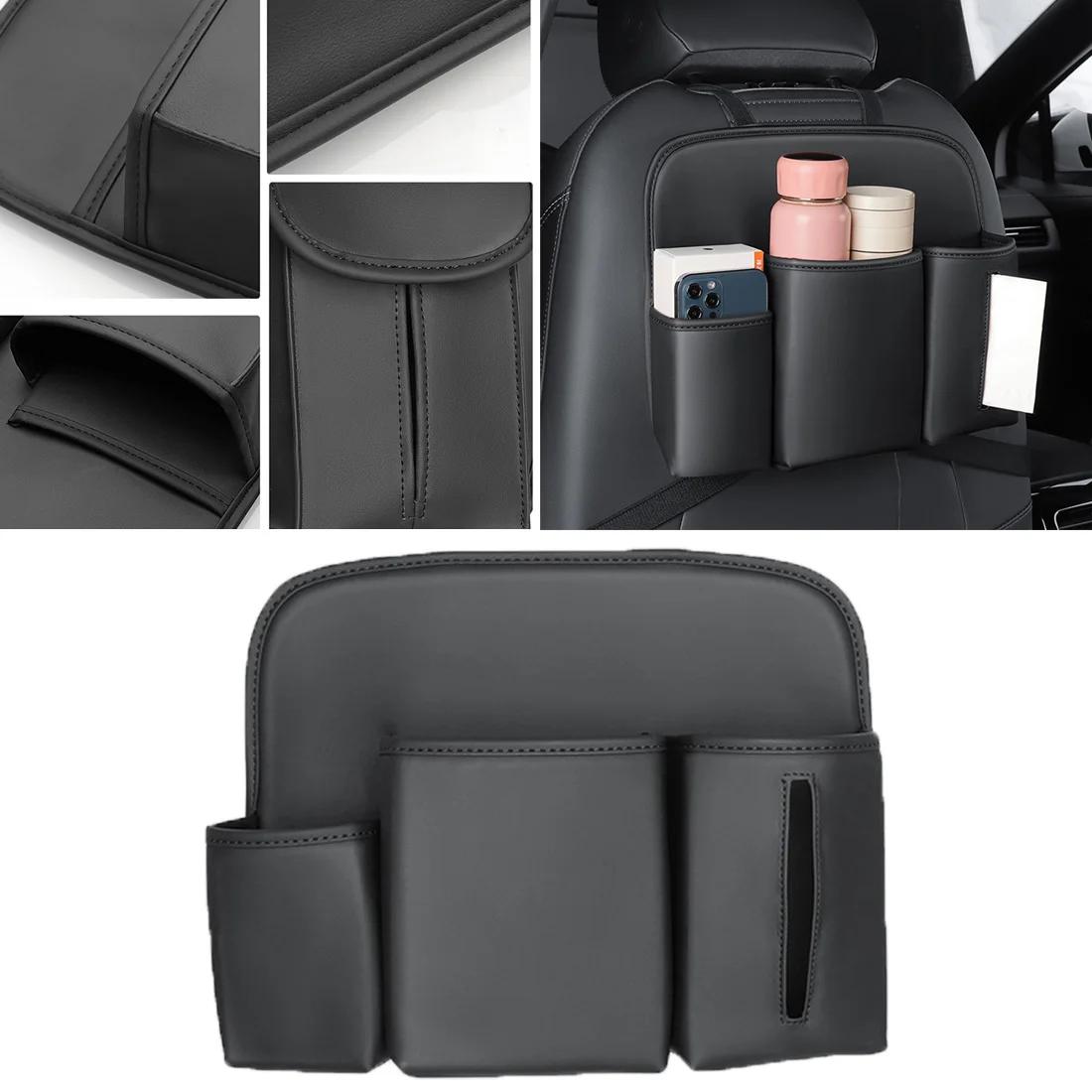 

Car Seat Back Organizer Car Trunk Mesh Cargo Storage Bag Pocket Cover Tissue Box Storage Organizer Automobiles Car Accessories чёрный